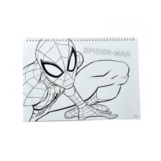 Μπλοκ Ζωγραφικής GIM Α4 40 Φύλλα Με Αυτοκόλλητα Spiderman - 337-06416