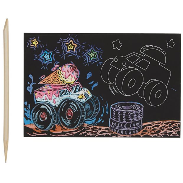 Mini Scratch & Scribble Monster Truck - 161-074