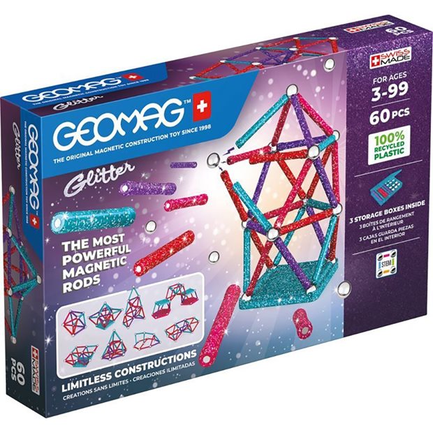 Geomag Σετ Παιχνιδιου Magnetic Glitter 60pcs Green - 536