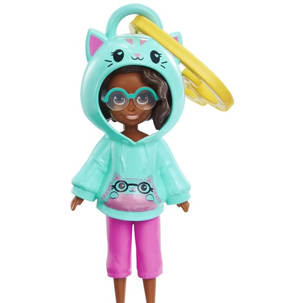 Κούκλα Polly Pocket Hoodie Buddy Cat - HKV99