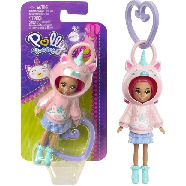 Κούκλα Polly Pocket Hoodie Buddy Unicorn - HKW02