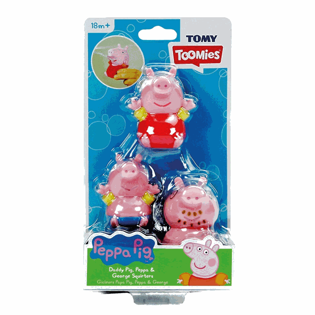 Παιχνίδι Μπάνιου Οικογένεια Peppa Pig Squirters Daddy Pig - 1000-73105