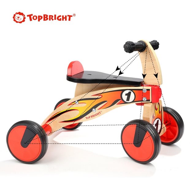 Top Bright - Ξύλινο Ποδήλατο Ισορροπίας - 460068