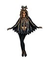 Αποκριάτικη Στολή Ενηλίκων Πόντσο Ιέρειας Voodoo OS - 48155