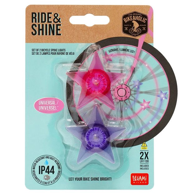 Σετ Με 2 Φώτα Legami Spoke Ποδηλάτου Ride And Shine Unicorn - BKS0001