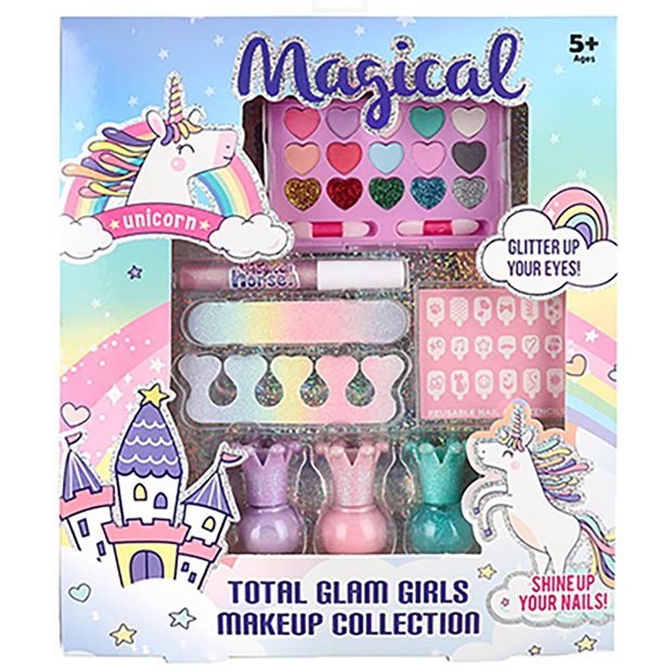 Σετ Περιποιήσης Νυχιών & Μακιγιάζ Unicorn Total Glam Girls - 707940186