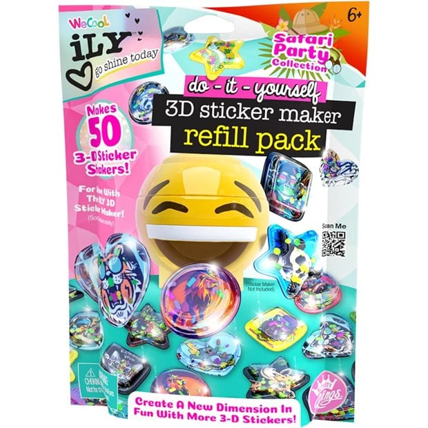 WT Ily Go Shine Today Refill Pack 3D Sticker Maker - Safari Party - 113093