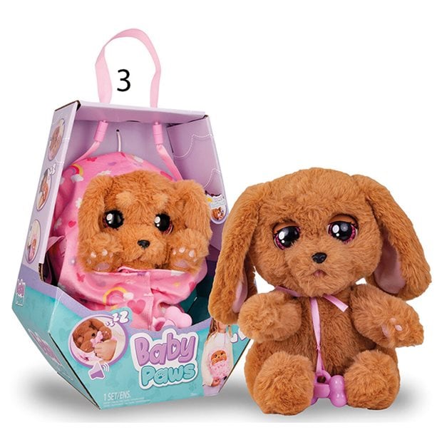 Λούτρινα Διαδραστικά Σκυλάκια Baby Paws W2 Σε 3 Σχέδια - 1607-92552
