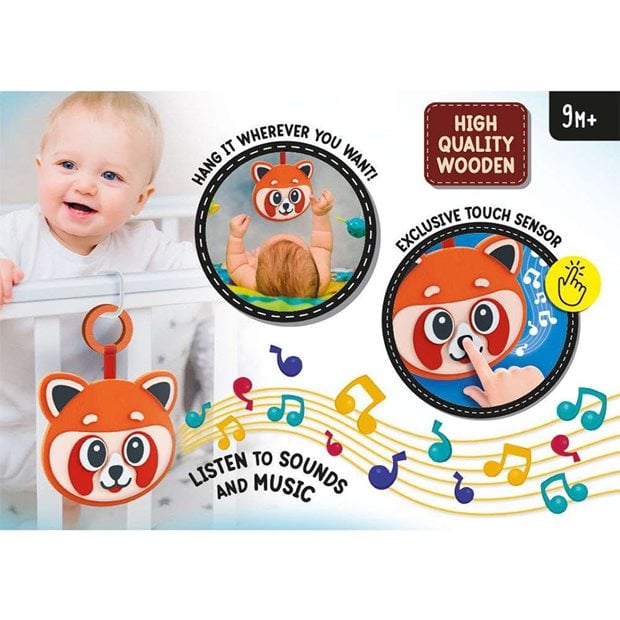Ηλεκτρονικό Κρεμαστό Montessori Musichini Baby Red Panda - 105427