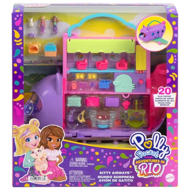 Polly Pocket Kitty Airways Σετ Αεροπλάνο Γατάκι - HWP19