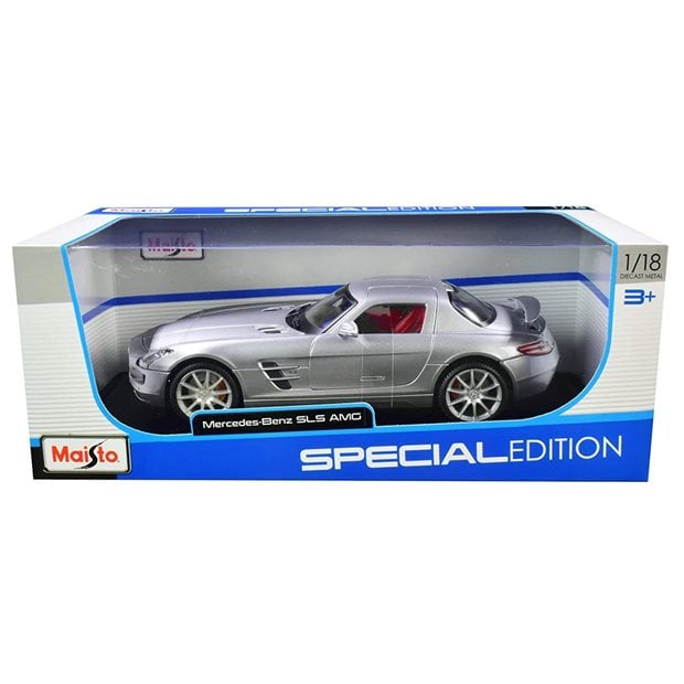 Αυτοκινητάκι Maisto Mercedes Benz SLS AMG Silver Metallic 1:18 SE - 31389