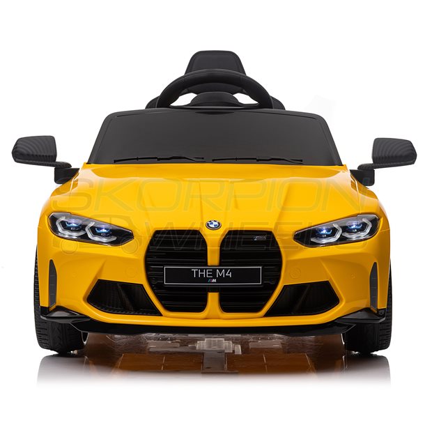 Ηλεκτροκίνητο Αυτοκίνητο BMW M4 Original License 12V - Κίτρινο | Skorpion Wheels - 5246006