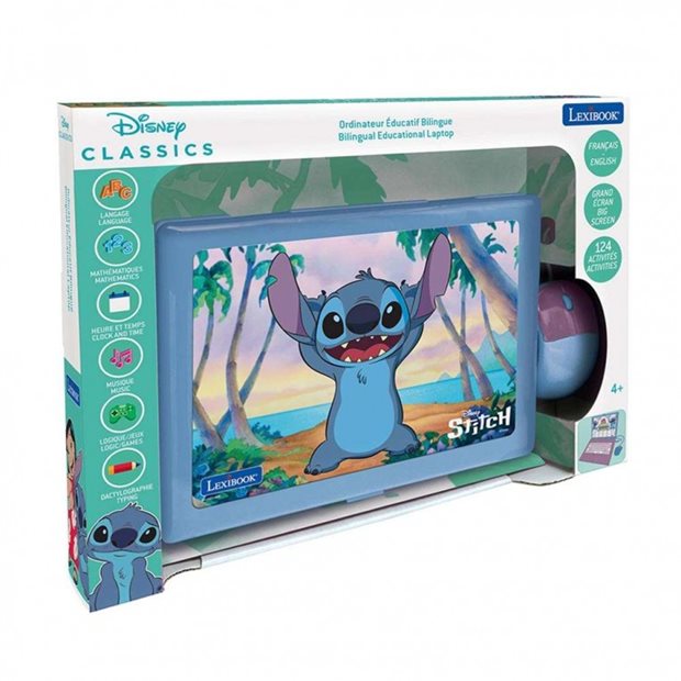 Lexibook Eκπαιδευτικό Δίγλωσσο Laptop Disney Stitch - 25.JC598Di8