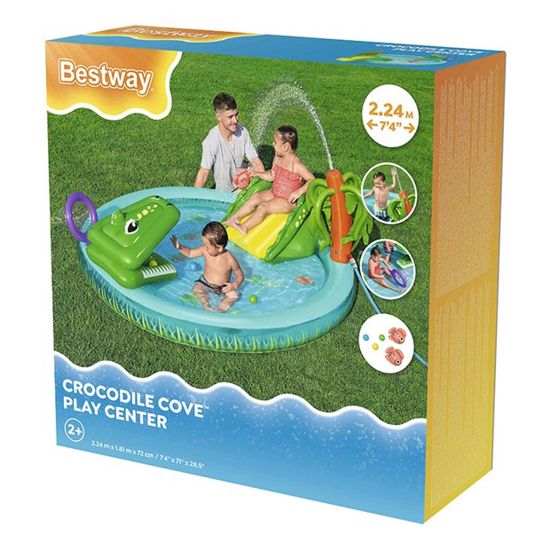 Φουσκωτή Παιδική Πισίνα Crocodile Cove 224x181x72cm | Bestway - 53166