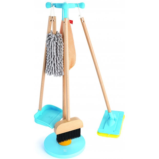 Ξύλινο Σετ Καθαρισμού Broom Cleaning Stand Hape - E3055A