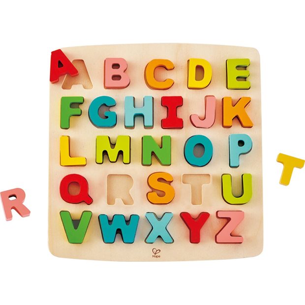Ξυλινο Παζλ Hape Happy Puzzles Chunky Alphabet - E1551