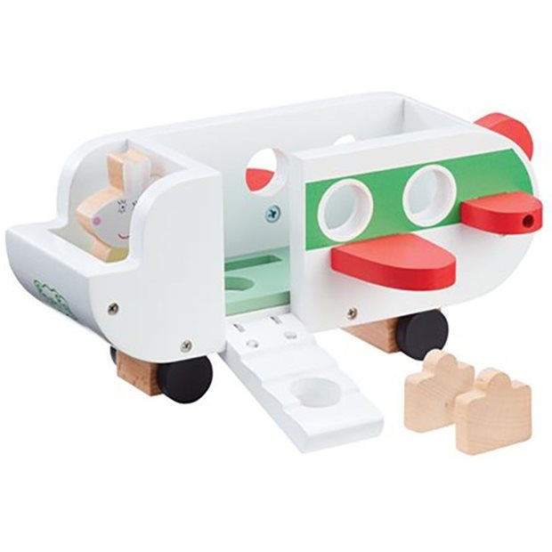 Ξυλινο Αεροπλανο Peppa Pig Με Φιγουρα - PPC66000