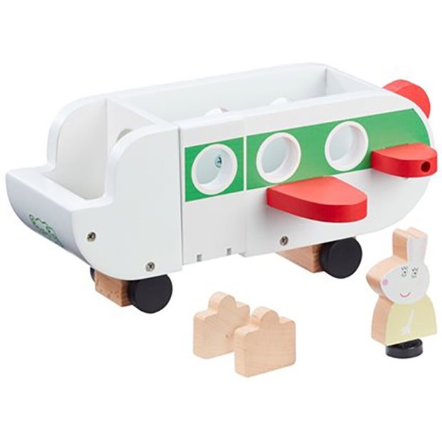 Ξυλινο Αεροπλανο Peppa Pig Με Φιγουρα - PPC66000
