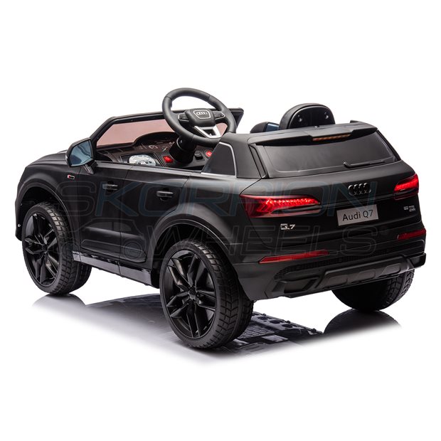 Ηλεκτροκίνητο Αυτοκίνητο Audi Q7 Original License 12V - Μαύρο Matte | Skorpion Wheels - 5247007