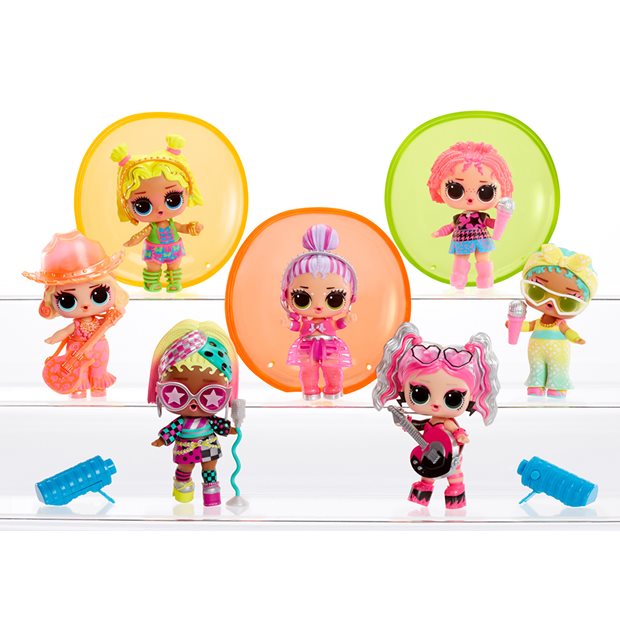 Κουκλίτσα LOL Surprise Neon Pop Stars Tots - 1Τμχ - 120674-EUC