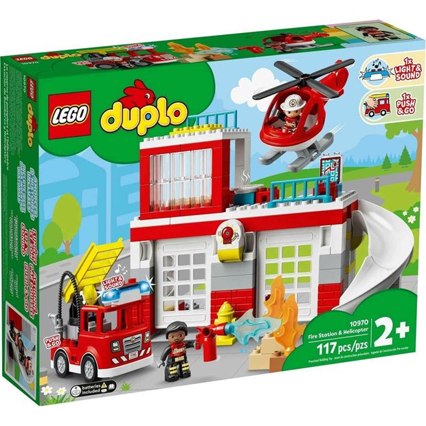 Lego Duplo Fire Station & Helicopter - 10970