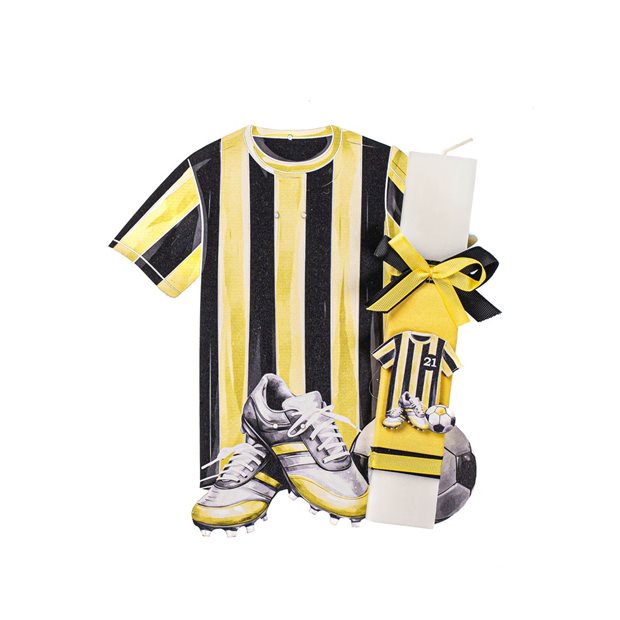 Χειροποίητη Παιδική Λαμπάδα Football T-Shirt 21 - LT2025017