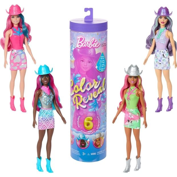 Κούκλα Barbie Color Reveal Σε 4 Σχέδια - JCP01