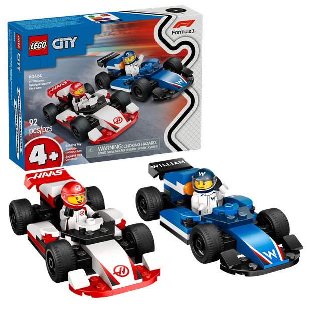 Lego City Αγωνιστικό Αυτοκίνητο F1 Williams Racing & Haas - 60464