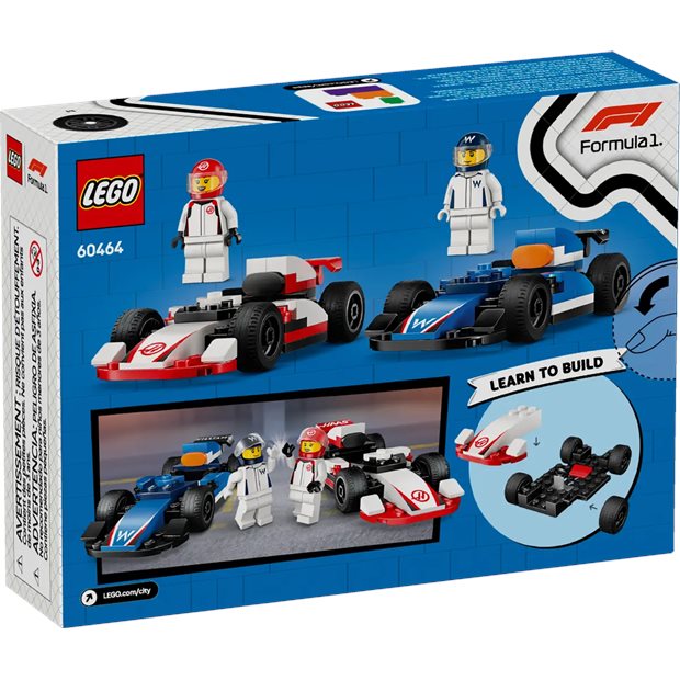 Lego City Αγωνιστικό Αυτοκίνητο F1 Williams Racing & Haas - 60464