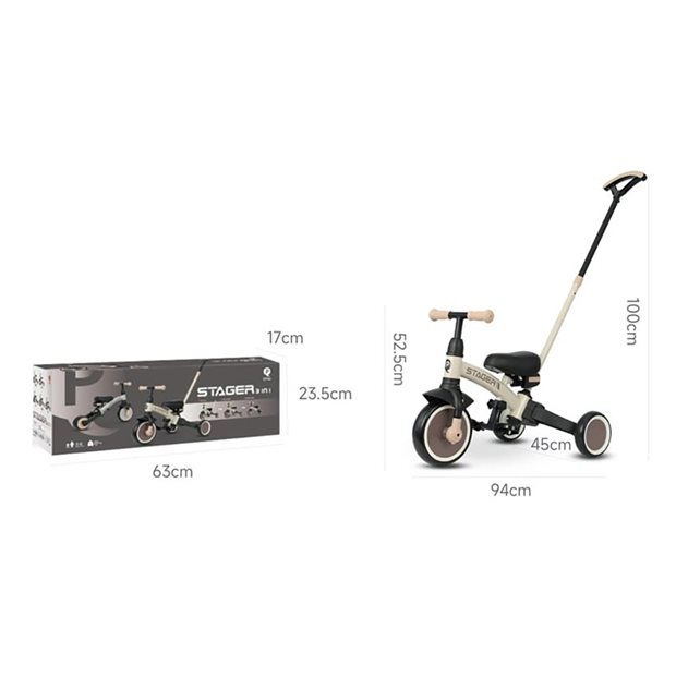 Τρίκυκλο Ποδήλατο QPlay Stager 3in1 Ροζ - 01-1212075-05