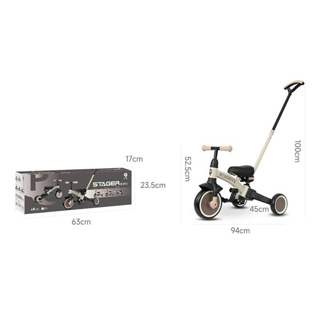 Τρίκυκλο Ποδήλατο QPlay Stager 3in1 Platinum - 01-1212075-02