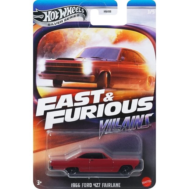 Αυτοκινητάκι Hot Wheels Silver Series Fast & Furious Villains 1966 Ford 427 Fairlane - JBY36