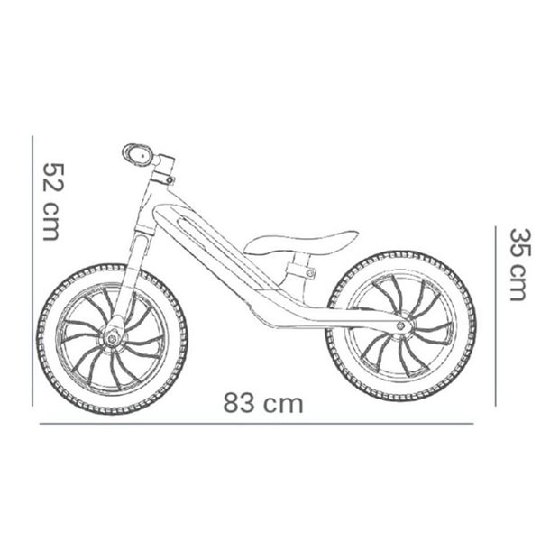 Ποδήλατο Ισορροπίας QPlay Racer Air Μαύρο Καφέ - 01-1212055-04