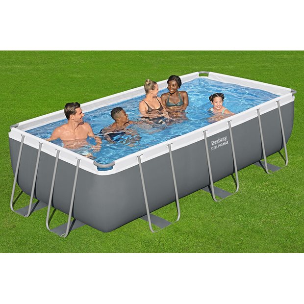Πισίνα Steel Pro Max 404x201x100cm Γκρι | Bestway - 56442