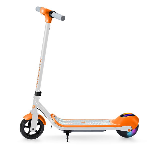 Ηλεκτρικό Πατίνι KiddoRider E-Scooter Λευκό Πορτοκαλί 24V | Kiddoboo- KBY2WHI
