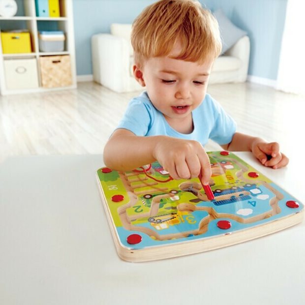 Hape Totally Amazing Ξυλινος Λαβυρινθος Με Οχηματα & Αριθμους - E1713