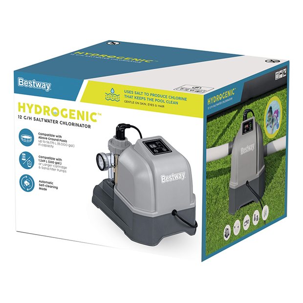 Χλωριωτής Αλμυρού Νερού Hydrogenic 12 Γραμμάρια/Ώρα Για Πισίνες | Bestway - 58775