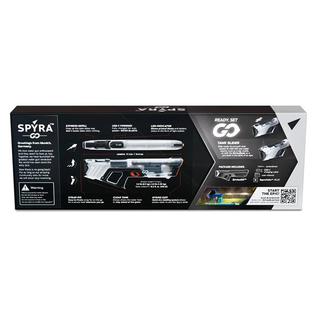 Νεροπίστολο Spyra Go Clear Single - SPGO1T 