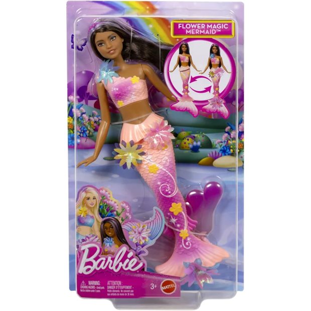 Barbie Μαγική Γοργόνα Που Ανθίζει-Μελαχρινή - JDM73