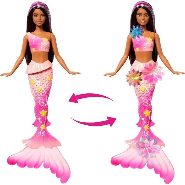 Barbie Μαγική Γοργόνα Που Ανθίζει-Μελαχρινή - JDM73