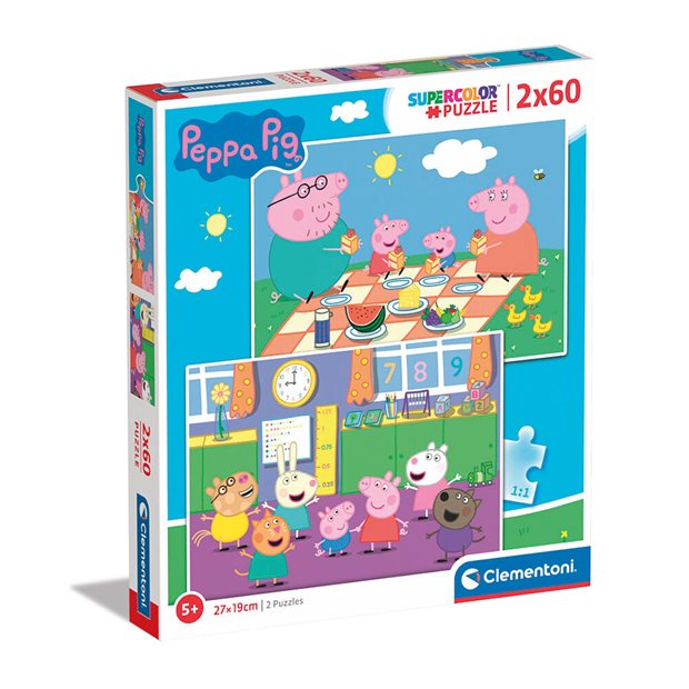 Παζλ 2x60pcs Super Color Gabby's Peppa Pig - 1200-24793