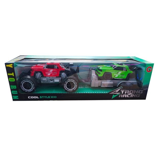 Αγωνιστικό Όχημα Strong Racing Με Τρέιλερ & Αυτοκινητάκι - 70764746