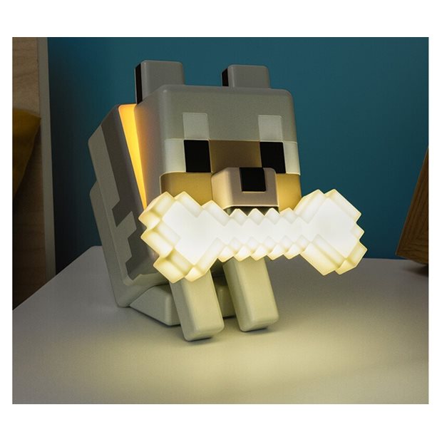 Φωτιστικό Glo Buddies Minecraft Wolf Light | Paladone - PP14761MCF