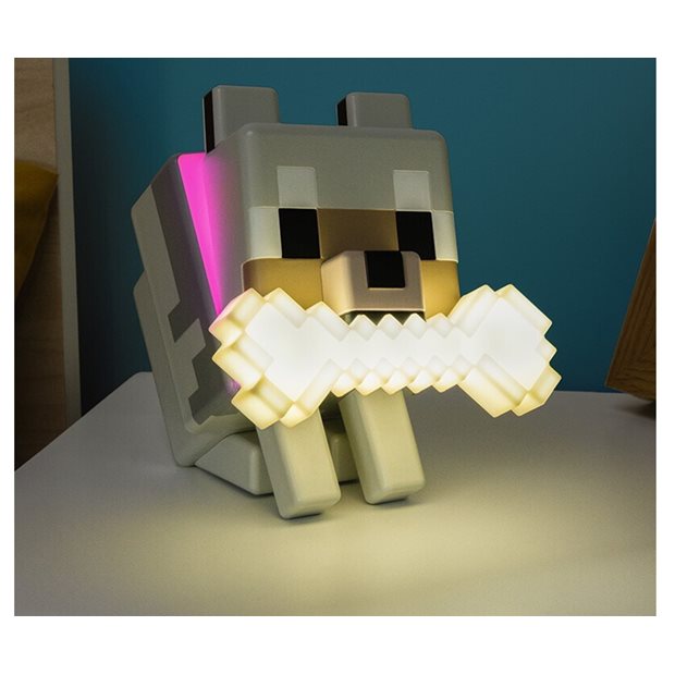 Φωτιστικό Glo Buddies Minecraft Wolf Light | Paladone - PP14761MCF