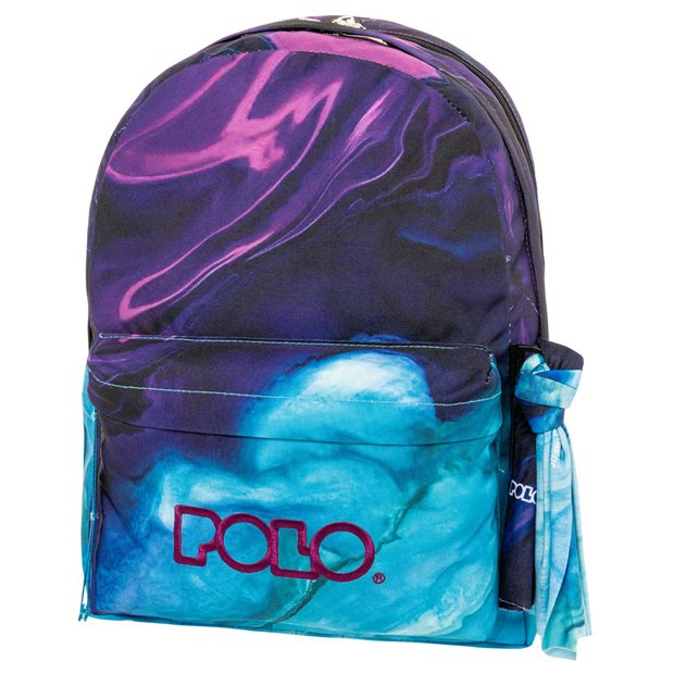 Polo Σακίδιο Πλάτης Original Double Scarf Purple/Cyan Shapes - 9012028345