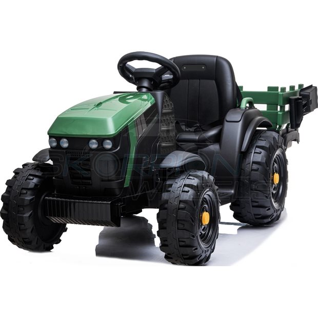 Ηλεκτροκίνητο Τρακτέρ Με Καρότσα 12V - Πράσινο | Skorpion Wheels - 5248025