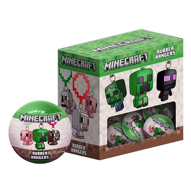 Φιγούρα Μπρελόκ Rubber Minecraft Σε Μπάλα Έκπληξη 1Τμχ - 10588746