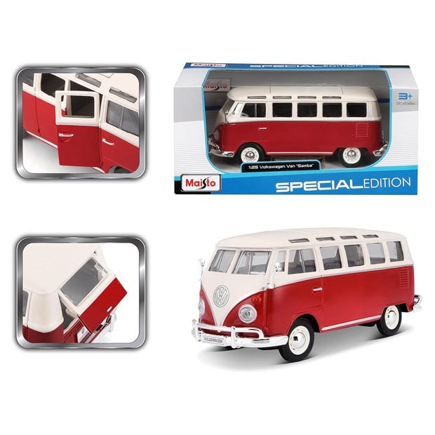 Όχημα Maisto Special Edition Volkswagen Van Samba 1:25 Σε 2 Χρώματα - 31956