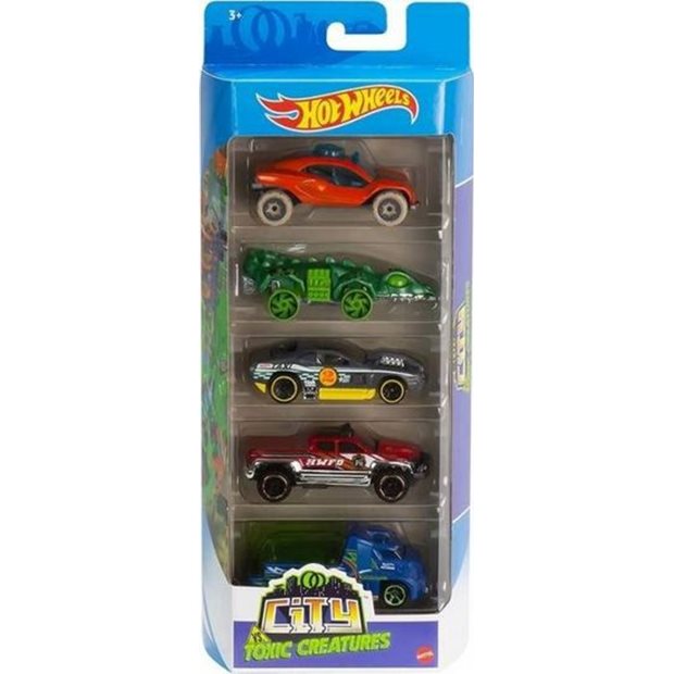 Hot Wheels Σετ 5 Αυτοκινητακια-10 Σχεδια - 1806