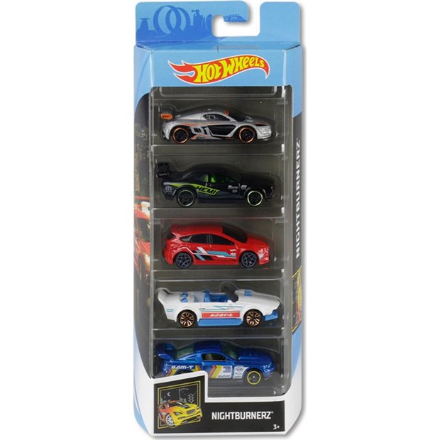Hot Wheels Σετ 5 Αυτοκινητακια-10 Σχεδια - 1806
